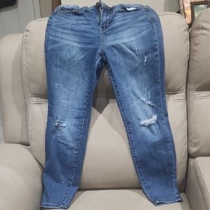 Judy Blue Dark Wash Distressed Skinny Jeans